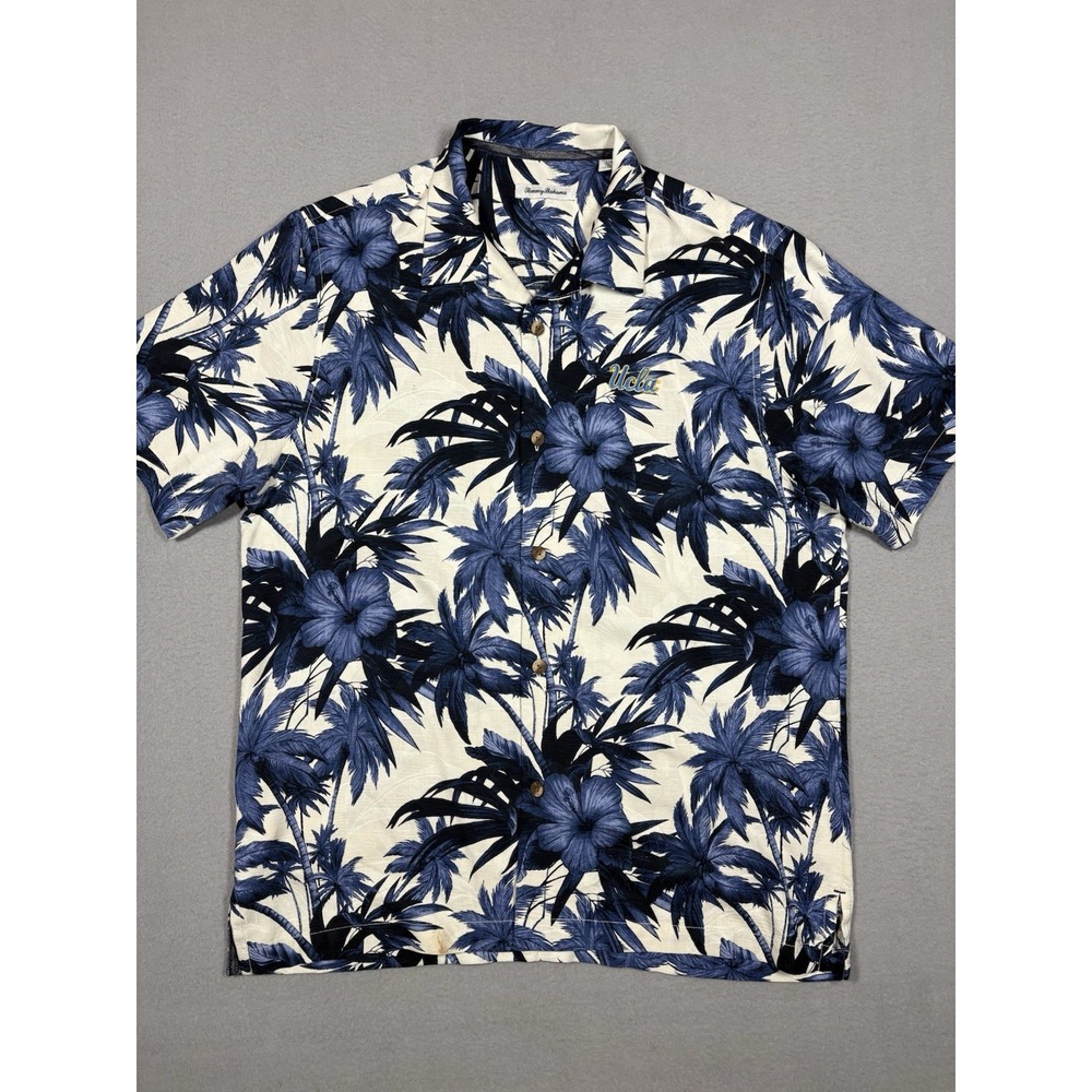 Tommy Bahama UCLA Bruins Silk Floral Short Sleeve Button Down Men’s Large